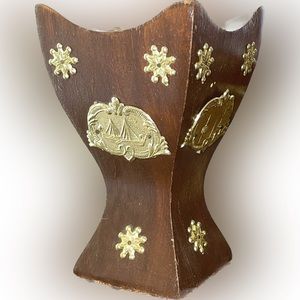 ANTIQUE 🌟Exquisitely Made In Pakistan  Incense Burning Holder  Wood  6” Tall 💥